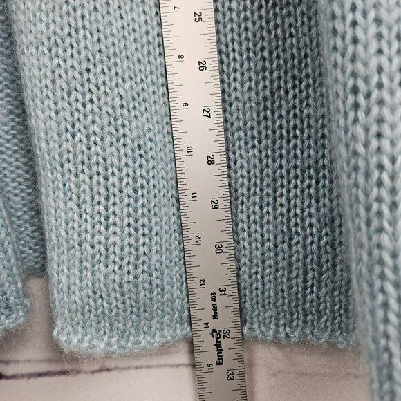 Soft Surroundings Mohair Wool Blend Duster Long Sweater Cardigan Womens L Hooded - Picture 9 of 14